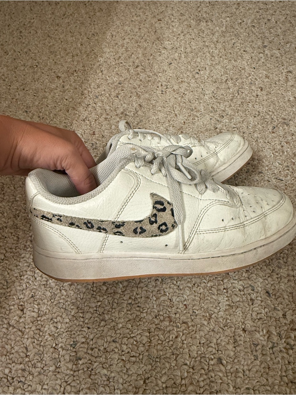 Nike Court Vision Low Leopard Swoosh Sneakers | Women’s Size 7 - Picture 5 of 8